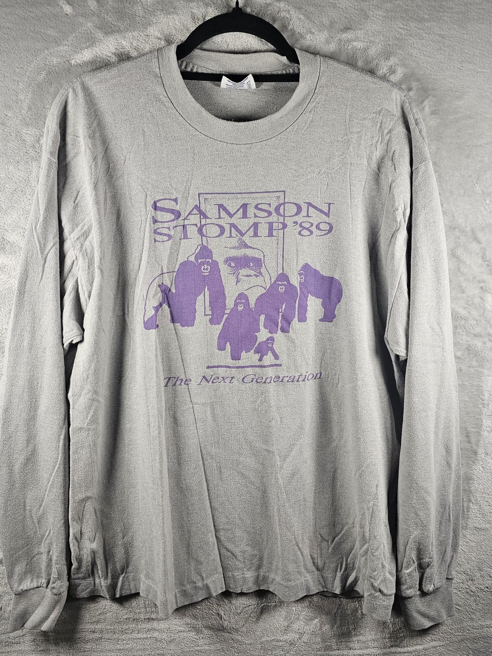 Vintage Tee Jays Sz. XL Samson Stomp '89 Milwaukee Zoo Long-Sleeve T-Shirt